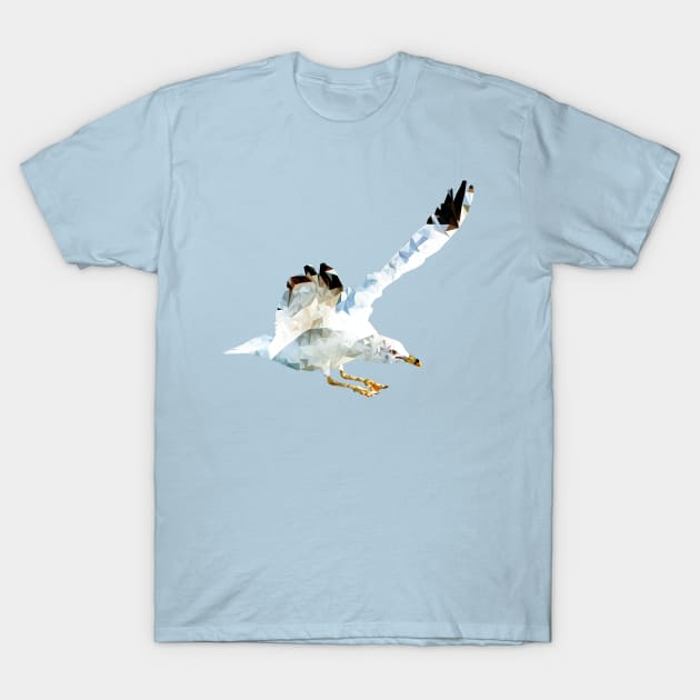 Polygonal Seagull T-Shirt by alwaays